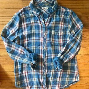 Faherty Flannel Plaid Shirt (Womens) NWOT